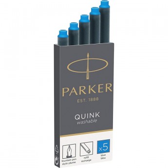 Картридж PARKER QUINK Z11 синие чернила смывающиеся для ручек перьевых для Parker (5 шт) Картридж PARKER QUINK Z11 синие чернила смывающиеся для ручек перьевых для Parker (5 шт)
