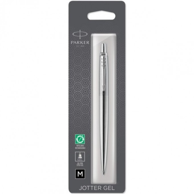 Ручка гелевая PARKER JOTTER CORE () Stainless Steel CT M черный блистер 2020671 Ручка гелевая PARKER JOTTER CORE () Stainless Steel CT M черный блистер 2020671